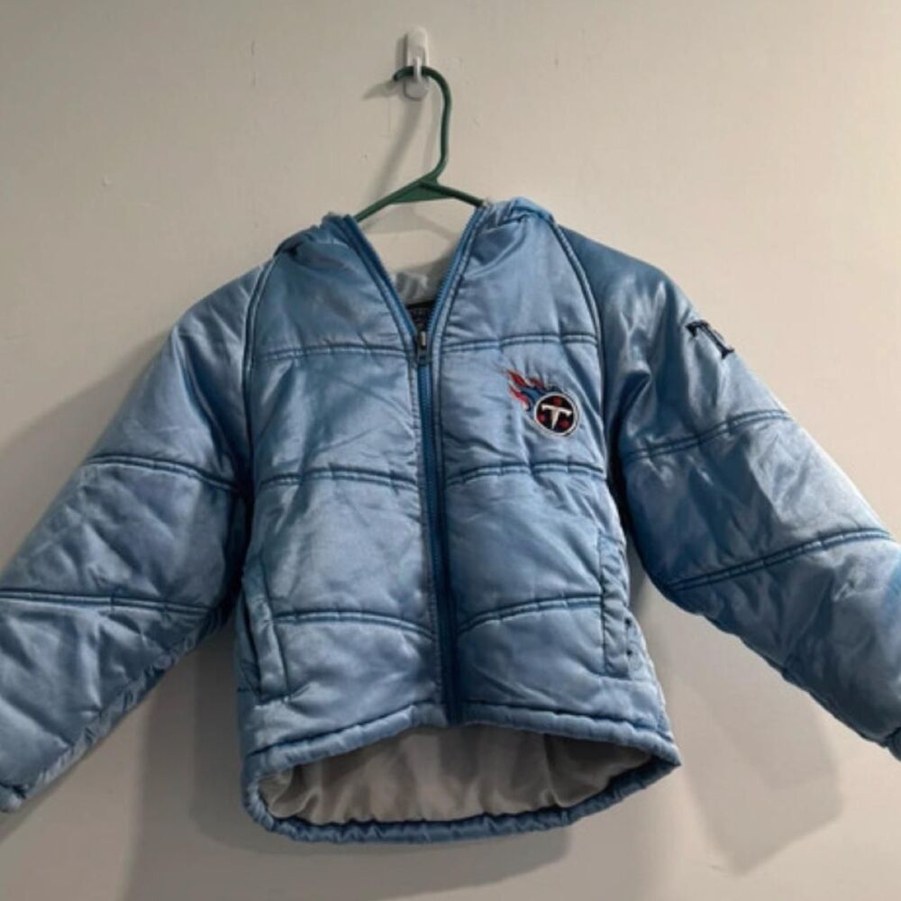 Kids Vintage NFL Tennessee Titans Puffer Jacket-Size 6X